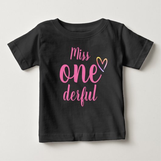 T-shirt Pour Bébé Chemise d'anniversaire de bébés de Mlle Onederful (Devant)