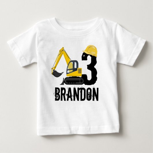 T-shirt Pour Bébé Chemise d'anniversaire de construction (Devant)