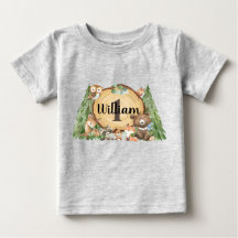 Chemise d'anniversaire de Forest Woodland Animal