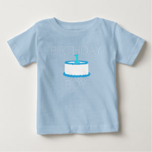 T-shirt Pour Bébé Chemise d'anniversaire de naissance de bébé bleu