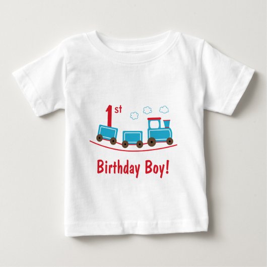 T-shirt Pour Bébé Chemise d'anniversaire de train de Choo Choo (Devant)