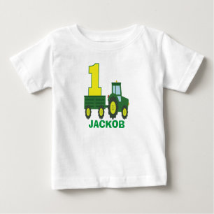 T-shirt Pour Bébé Chemise d'anniversaire du tracteur - 1er anniversa