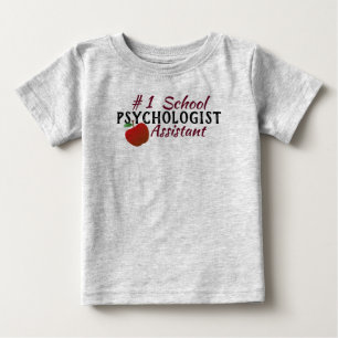 T-shirt Pour Bébé Chemise d'assistante psychologue de l'école #1