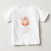 T-shirt Pour Bébé Chemise de 1er anniversaire de petite citrouille (Devant)
