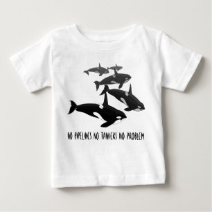 T-shirt Pour Bébé Chemise de baleine d'orque personnalisée par