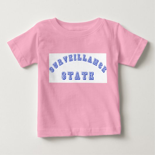 T-shirt Pour Bébé Chemise de baseball de l'État de surveillance (Devant)