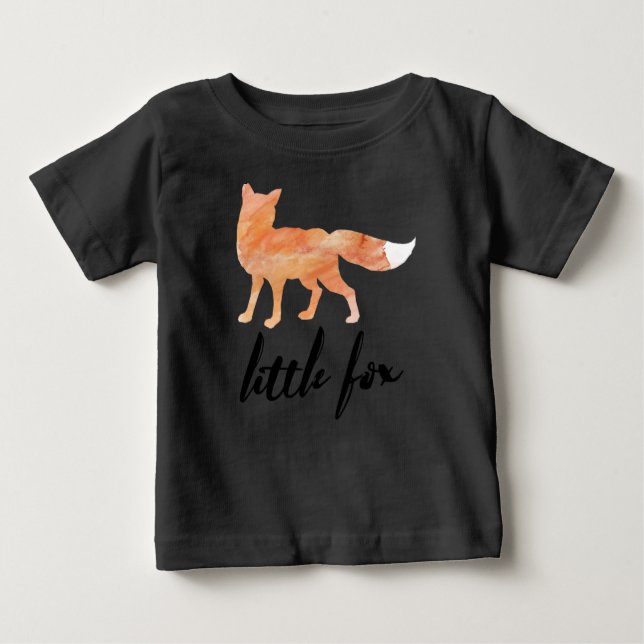 T-shirt Pour Bébé Chemise de baseball Little Fox Kids (Devant)
