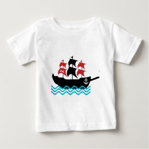 T-shirt Pour Bébé Chemise de bateau Pirates