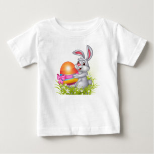 T-shirt Pour Bébé Chemise de bébé de lapin de Pâques