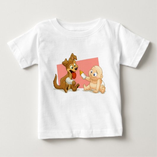 T-shirt Pour Bébé Chemise de bébé et de chiot (Devant)