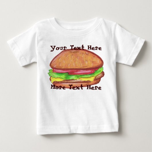 T-shirt Pour Bébé Chemise de cheeseburger (Devant)