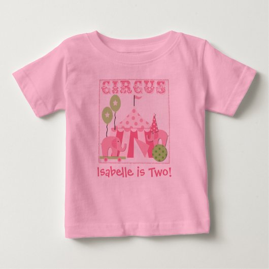 T-shirt Pour Bébé Chemise de Cirque customisée Pink Step Right Up (Devant)