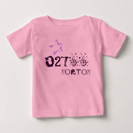 T-shirt Pour Bébé Chemise de CODE POSTAL de ville de bébé (Devant)