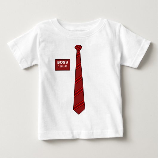 T-shirt Pour Bébé Chemise de cravate de patron (Devant)