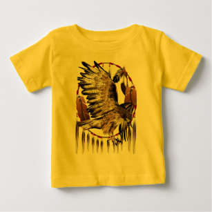 T-shirt Pour Bébé Chemise de Dreamcatcher de faucon de vol