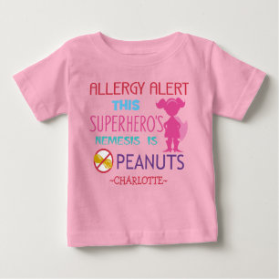 T-shirt Pour Bébé Chemise de filles de super héros d'alerte