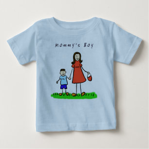 T-shirt Pour Bébé Chemise de garçon de maman (Brunette)