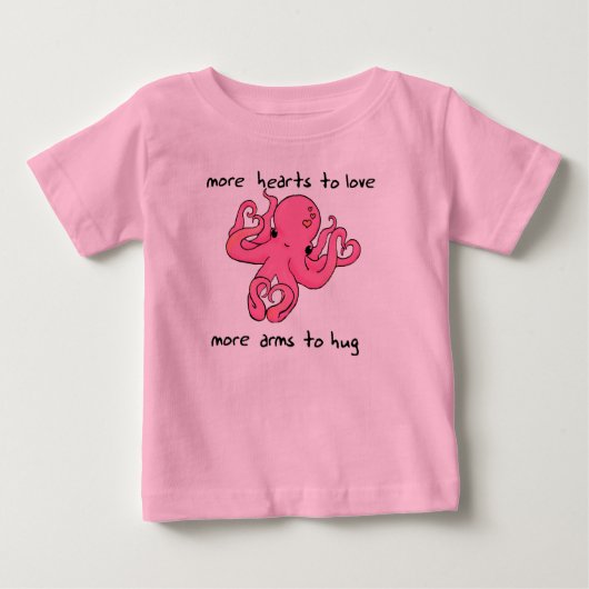 T-shirt Pour Bébé Chemise de la Saint-Valentin Octopus (Devant)