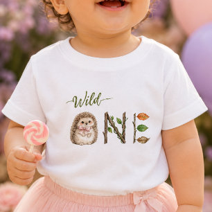 T-shirt Pour Bébé Chemise de naissance de bébé Hérisson Aquarelle Wi
