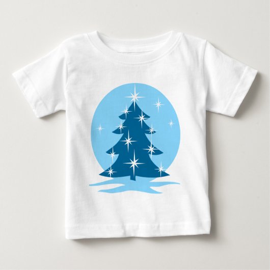 T-shirt Pour Bébé Chemise de Noël Bleu pour bébé Classic Top (Devant)