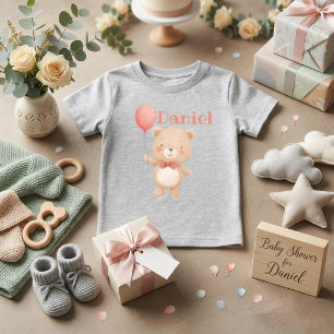 T-shirt Pour Bébé Chemise de nom pour tout-petit avec un animal à nœ