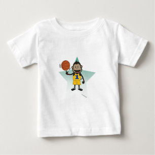 T-shirt Pour Bébé Chemise de nourrisson de basket-ball de singe