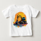 T-shirt Pour Bébé Chemise de pelleteuse pour enfants (Devant)