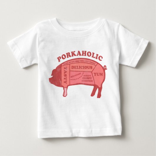 T-shirt Pour Bébé Chemise de Porkaholic (Devant)