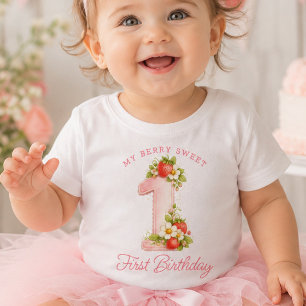 T-shirt Pour Bébé Chemise de premier anniversaire Berry Sweet