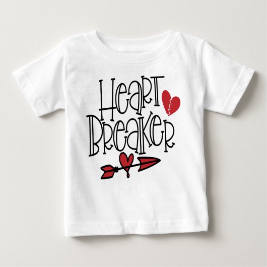 T-shirt Pour Bébé Chemise de Saint-Valentin pour peu de briseur de (Devant)