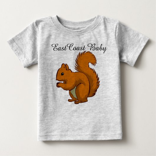 T-shirt Pour Bébé Chemise d'écureuil de bébé de Côte Est (Devant)