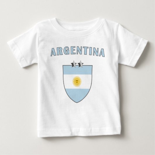 T-shirt Pour Bébé Chemise d'emblème de l'Argentine (Devant)