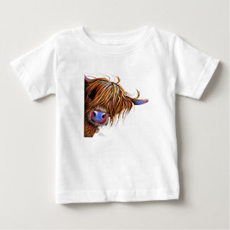 T-shirt Pour Bébé Chemise d'impression T de vache Highland "SuGaR Lu