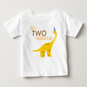 T-shirt Pour Bébé Chemise Dinosaure Al-TWO-saurus deuxième anniversa