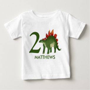 T-shirt Pour Bébé Chemise Dinosaure Personnalisée Anniversaire, 2ème