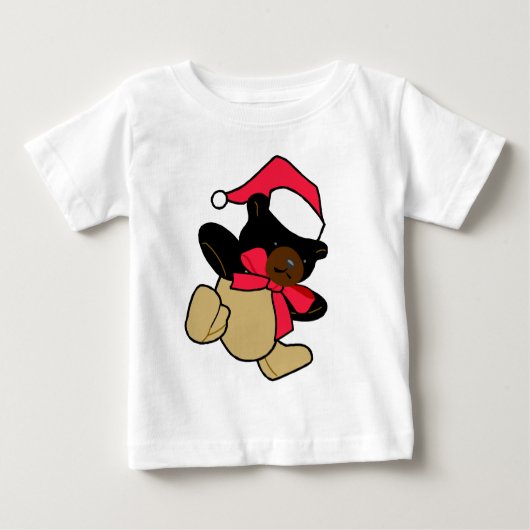 T-shirt Pour Bébé Chemise d'ours en peluche de Noël (Devant)