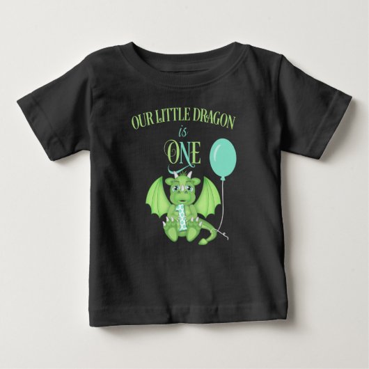 T-shirt Pour Bébé Chemise Dragon 1er Anniversaire (Devant)