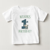 T-shirt Pour Bébé Chemise Eléphante Premier Anniversaire (Devant)