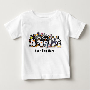 T-shirt Pour Bébé Chemise faite sur commande de bébé de pingouin