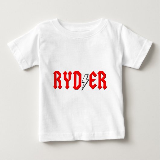 T-shirt Pour Bébé chemise faite sur commande de rock de RYDER (Devant)