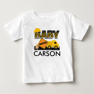 T-shirt Pour Bébé Chemise Frère Bébé Construction Chemise frère