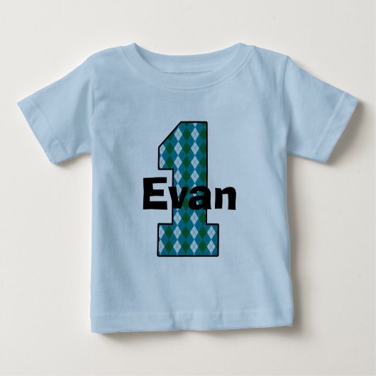T-shirt Pour Bébé Chemise garçon d'anniversaire Jacquard (Devant)