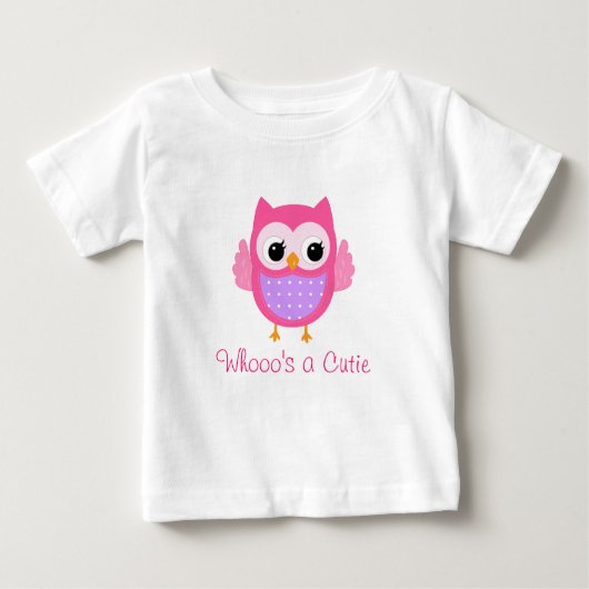T-shirt Pour Bébé Chemise hibou de 6 mois (Devant)