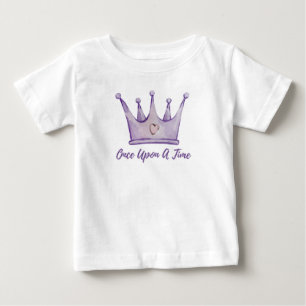 T-shirt Pour Bébé Chemise Il était une fois – Couronne de princesse