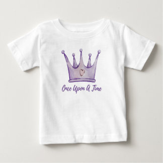 T-shirt Pour Bébé Chemise Il était une fois – Couronne de princesse 