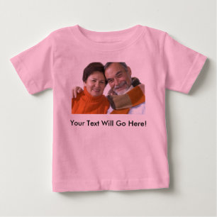 T-shirt Pour Bébé Chemise infantile avec la photo et le texte faits
