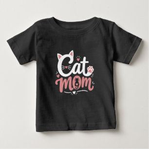 T-shirt Pour Bébé Chemise Maman Chat Amoureux de Chat Mignon – Cadea
