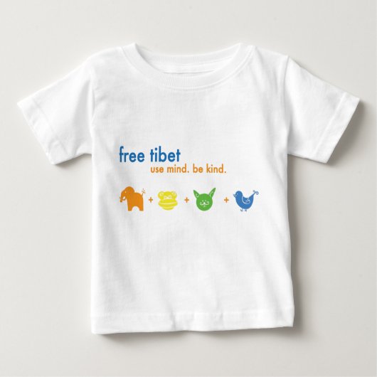 T-shirt Pour Bébé Chemise Mia Tibet libre (Devant)