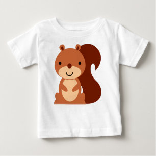 T-shirt Pour Bébé Chemise mignonne de bébé d'écureuil