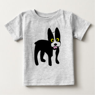 T-shirt Pour Bébé Chemise mignonne de Boston Terrier de bande